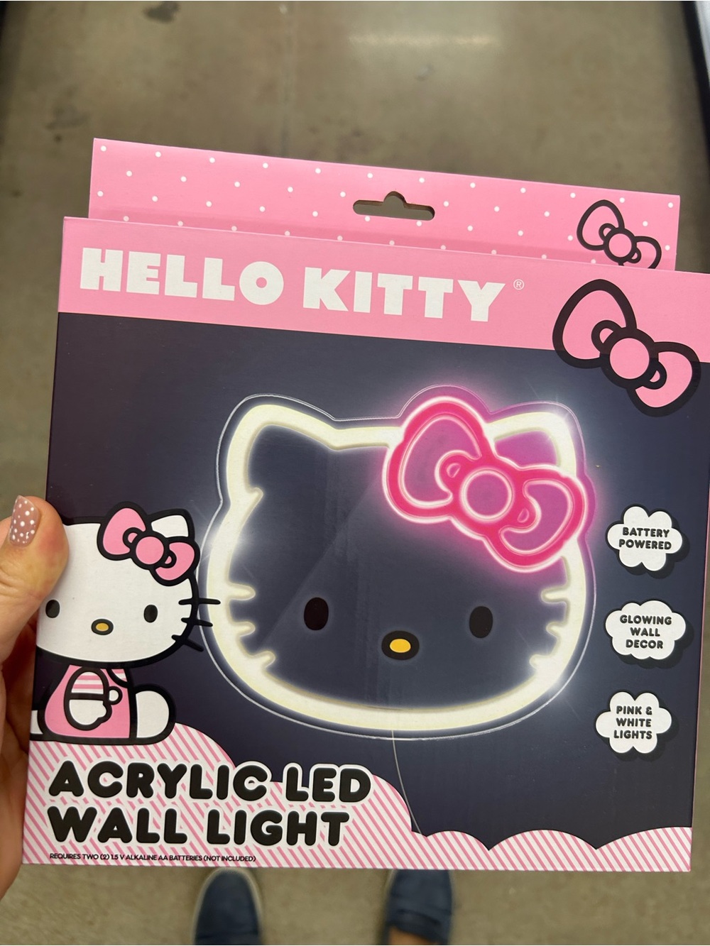 NWT Licensed Hello Kitty LED Acrylic Wall Light